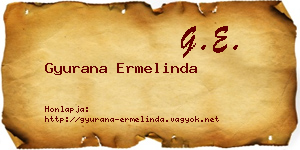 Gyurana Ermelinda névjegykártya